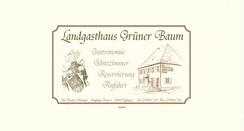 Desktop Screenshot of landgasthaus-gruener-baum.de