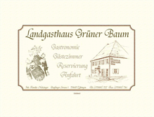 Tablet Screenshot of landgasthaus-gruener-baum.de